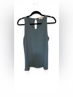 LOFT Slate Blue Keyhole Back Tank